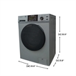Bowery Hill Contemporary 1. 62cf Plastic Washer Dryer in Silver