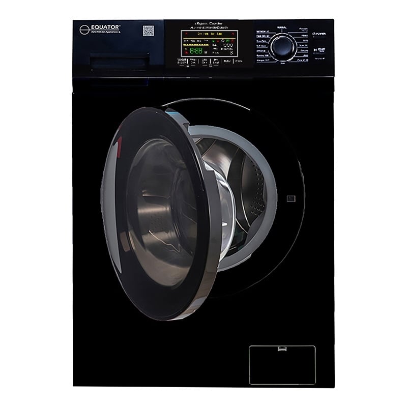 Bowery Hill Contemporary 1. 62cf Plastic Washer Dryer in Black