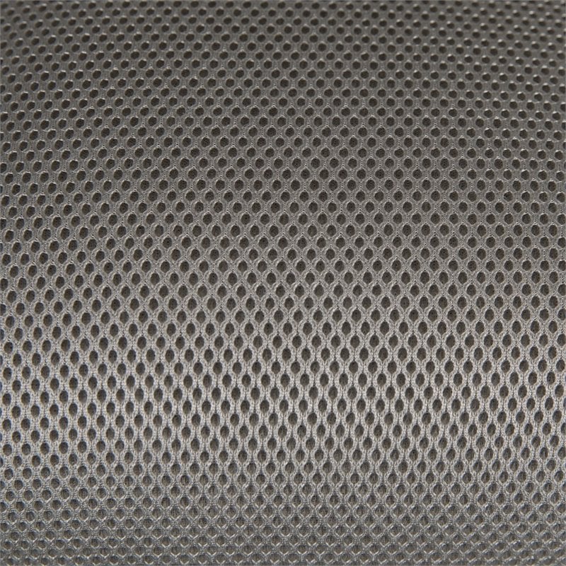 Bowery Hill Contemporary Mid Back Mesh Drafting Stool in Gray and Black