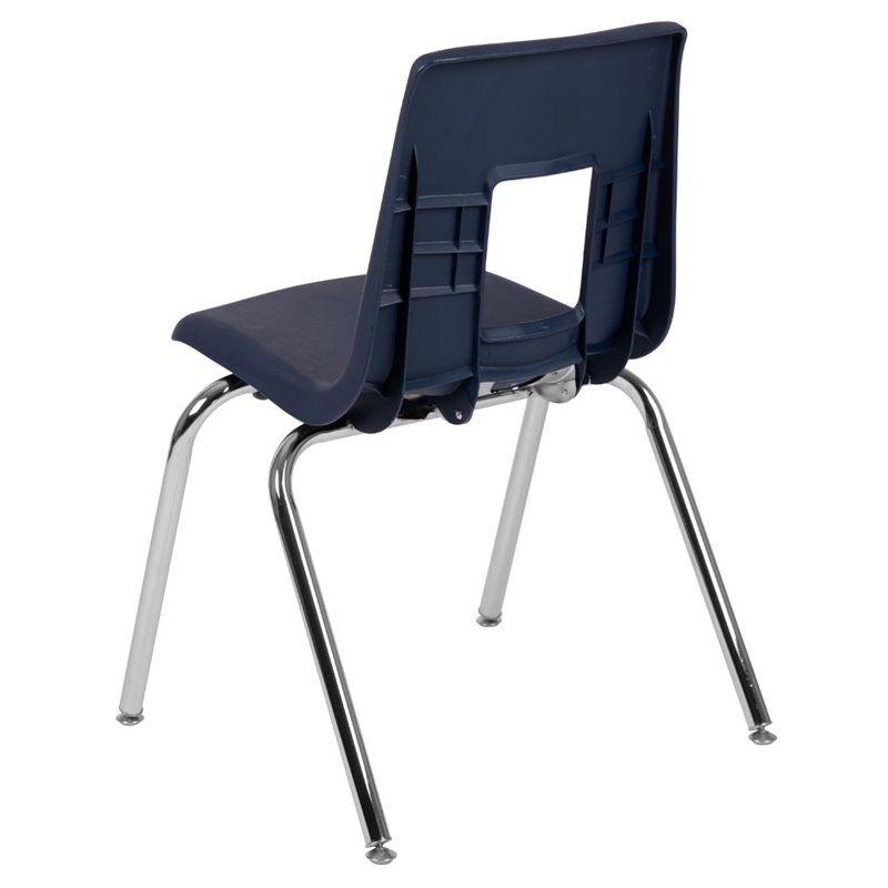 Bowery Hill Contemporary Student Stack School Chair - 18-Inch In Navy