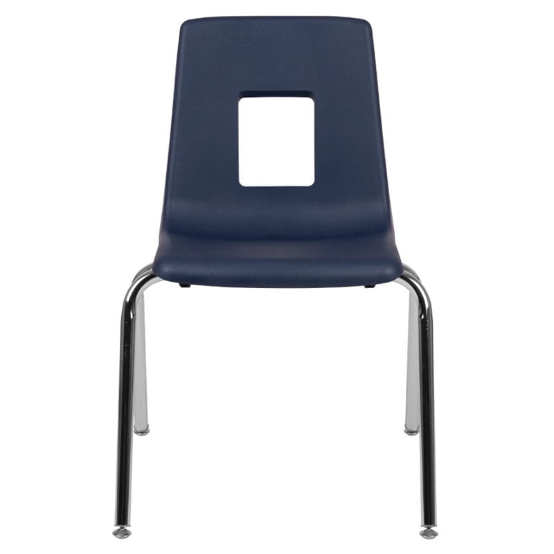 Bowery Hill Contemporary Student Stack School Chair - 18-Inch In Navy