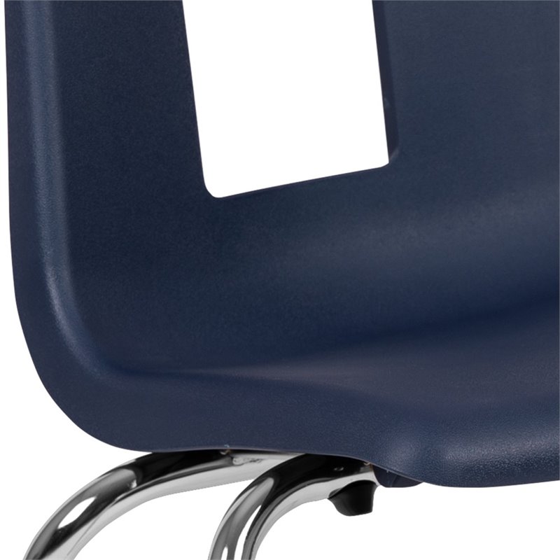 Bowery Hill Contemporary Student Stack School Chair - 18-Inch In Navy