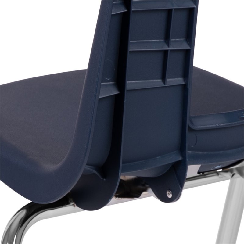 Bowery Hill Contemporary Student Stack School Chair - 18-Inch In Navy