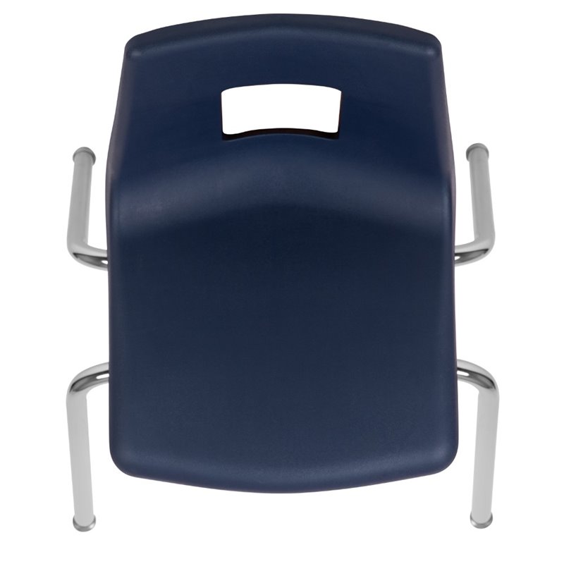 Bowery Hill Contemporary Student Stack School Chair - 18-Inch In Navy