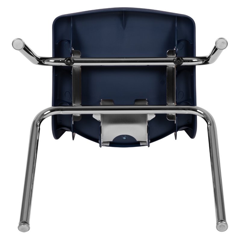 Bowery Hill Contemporary Student Stack School Chair - 18-Inch In Navy