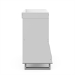 Bowery Hill Wood Changing Table with Storage and Topper in White/Gray