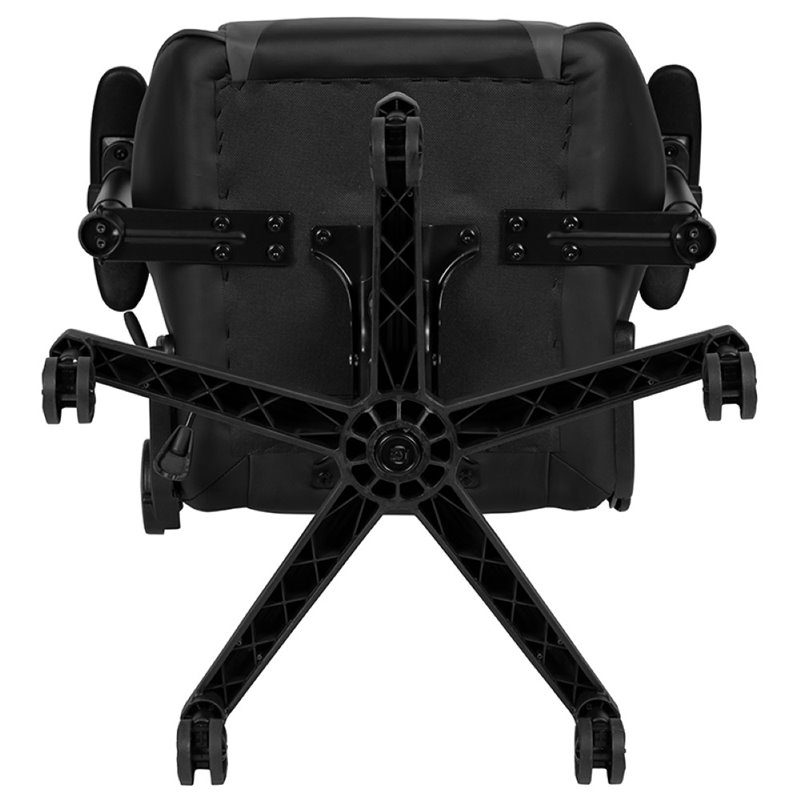 Bowery Hill Leather Racing Reclining Gaming Chair in Black and Gray