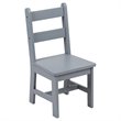 Bowery Hill 3 Piece Solid Hardwood Kids Table and Chair Set in Gray