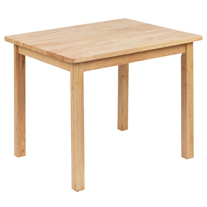 Bowery Hill 3 Piece Solid Hardwood Kids Table and Chair Set in Natural