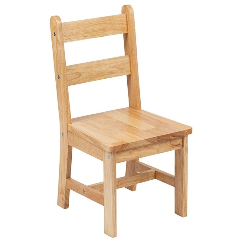 Bowery Hill 3 Piece Solid Hardwood Kids Table and Chair Set in Natural