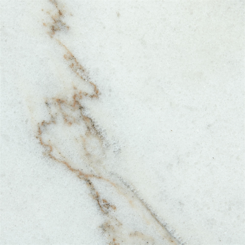 Bowery Hill Contemporary Marble Rectangular Coffee Table in White