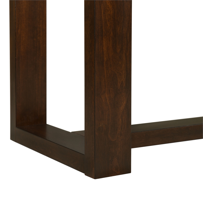 Bowery Hill Multipurpose Bar Table Set in Dark Walnut with USB Ports
