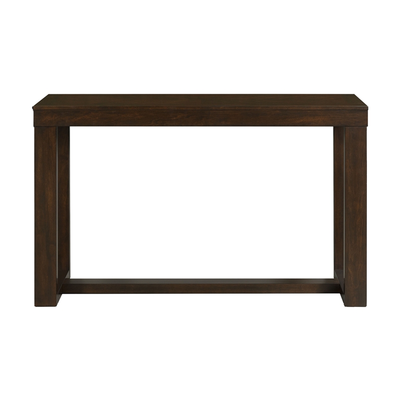 Bowery Hill Multipurpose Bar Table Set in Dark Walnut with USB Ports