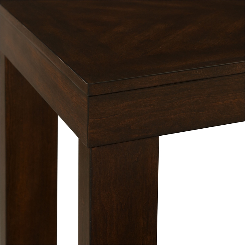 Bowery Hill Multipurpose Bar Table Set in Dark Walnut with USB Ports