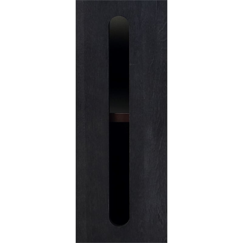 Bowery Hill Wood 3-Door Console Cabinet in Metallic Silver & Walnut