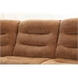 Bowery Hill Chenille Fabric Power Motion Sectional Sofa with USB Port in Orange