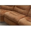 Bowery Hill Chenille Fabric Power Motion Sectional Sofa with USB Port in Orange