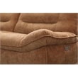 Bowery Hill Chenille Fabric Power Motion Sectional Sofa with USB Port in Orange