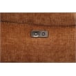 Bowery Hill Chenille Fabric Power Motion Sectional Sofa with USB Port in Orange