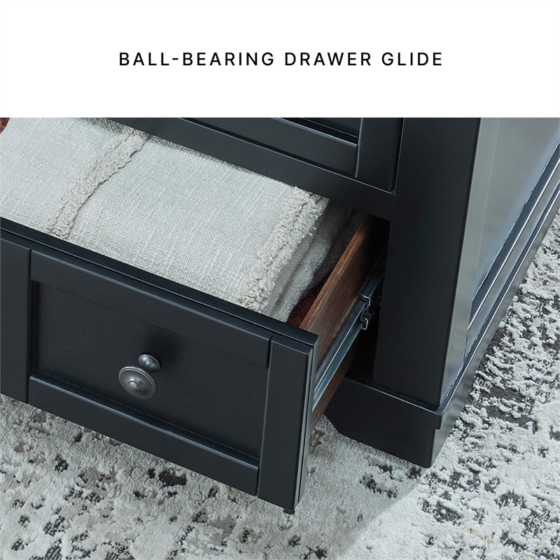 Bowery Hill Modern / Contemporary Wood Black Lift-Top Coffee Table