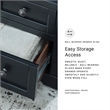 Bowery Hill Modern / Contemporary Wood Black Lift-Top Coffee Table