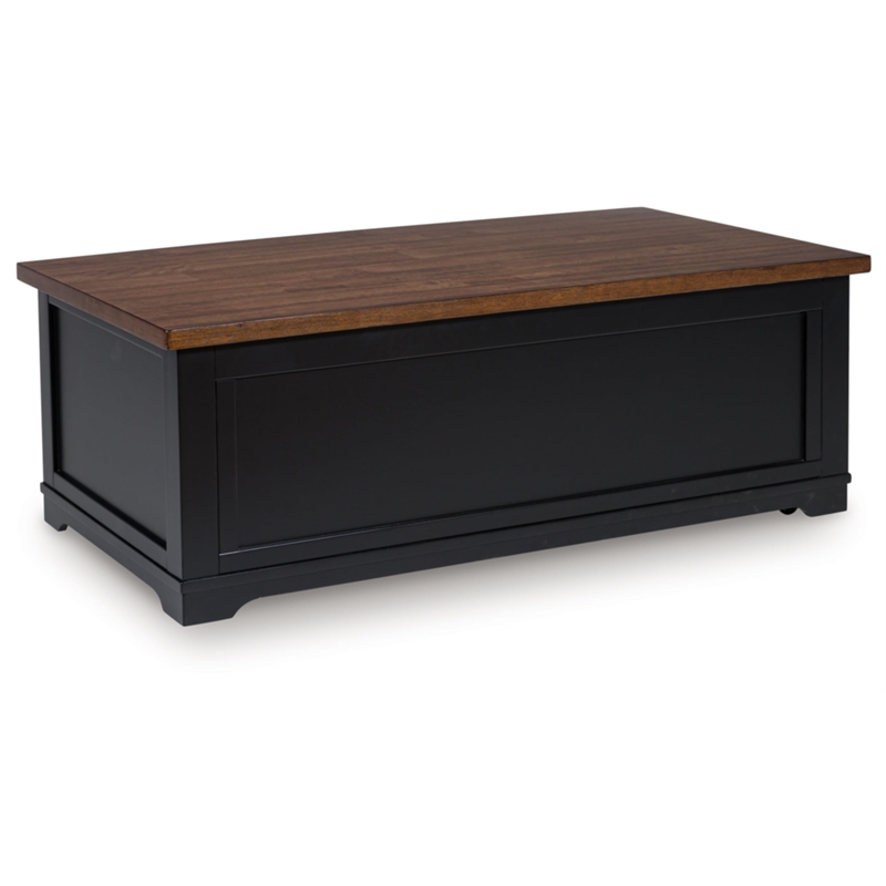 Bowery Hill Modern / Contemporary Wood Black Lift-Top Coffee Table