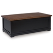 Bowery Hill Modern / Contemporary Wood Black Lift-Top Coffee Table
