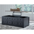 Bowery Hill Modern / Contemporary Wood Black Lift-Top Coffee Table