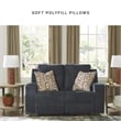 Bowery Hill Modern / Contemporary Polyester Blue Reclining Loveseat
