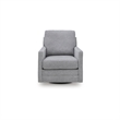 Bowery Hill Contemporary Polyester Next-Gen Nuvella Gray Swivel Accent Chair