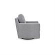 Bowery Hill Contemporary Polyester Next-Gen Nuvella Gray Swivel Accent Chair
