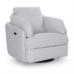 Bowery Hill Contemporary Polyester Next-Gen Nuvella Swivel Power Recliner