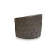Bowery Hill Contemporary Faux Leather Brown Finish Swivel Accent Chair
