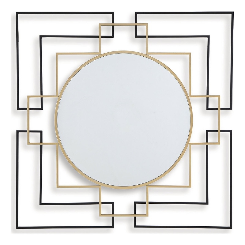 Bowery Hill Modern / Contemporary Metal Gold Finish Accent Mirror