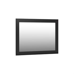 Bowery Hill Contemporary Engineered Wood Black Finish Bedroom Mirror