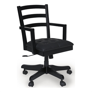 Bowery Hill Modern / Contemporary Wood Black Home Office Desk Chair