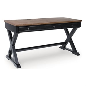 Bowery Hill Modern / Contemporary Wood Black 60&quot Home Office Desk