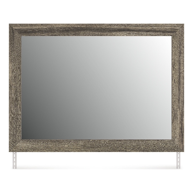 Bowery Hill Contemporary Engineered Wood Brown Finish Bedroom Mirror