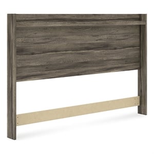 Bowery Hill Contemporary Engineered Wood Brown King Panel Headboard