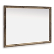 Bowery Hill Contemporary Engineered Wood Brown Finish Bedroom Mirror