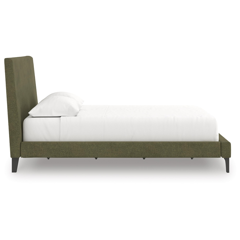 Bowery Hill Engineered Wood Green King Upholstered Bed with Roll Slats