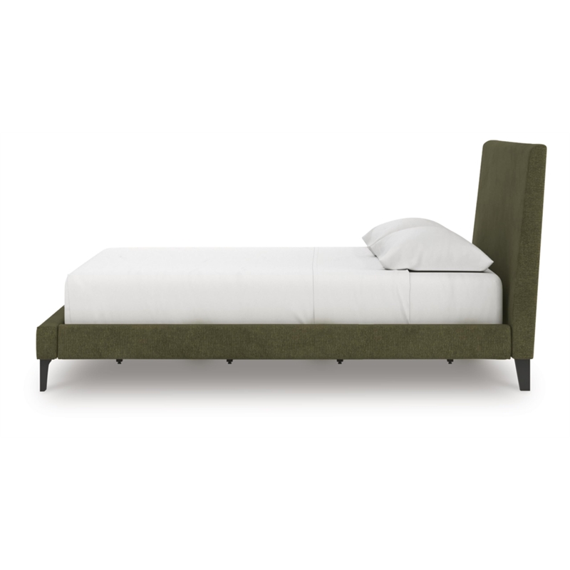 Bowery Hill Contemporary Engineered Wood Green California King Upholstered Bed