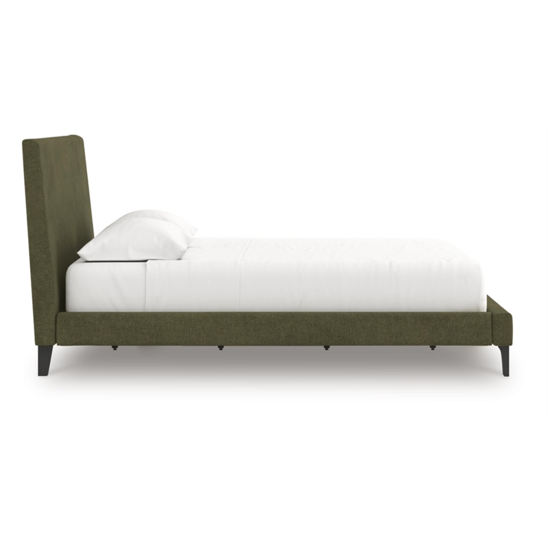Bowery Hill Contemporary Engineered Wood Green California King Upholstered Bed