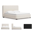 Bowery Hill Modern / Contemporary Wood Beige King Upholstered Bed