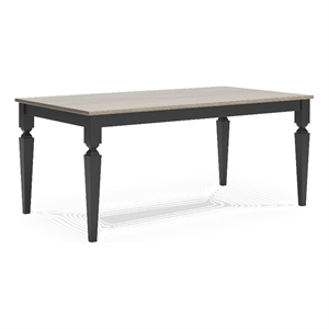 Bowery Hill Contemporary Solid Wood Brown Finish Dining Table