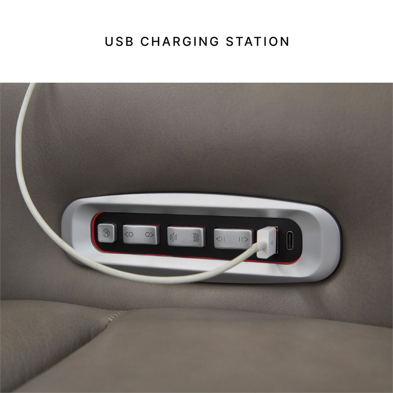 Bowery Hill Contemporary Leather Gray Power Reclining Loveseat