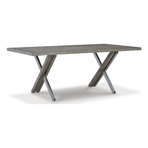 Bowery Hill Modern / Contemporary Wood Gray Finish Dining Table