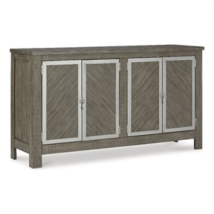 Bowery Hill Contemporary Wood Light Gray Finish Dining Server