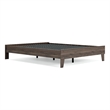 Bowery Hill Contemporary Engineered Wood Brown Finish King Platform Bed