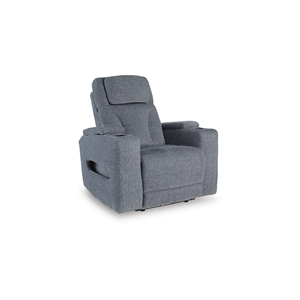 Bowery Hill Contemporary Polyester Gray Finish Power Recliner